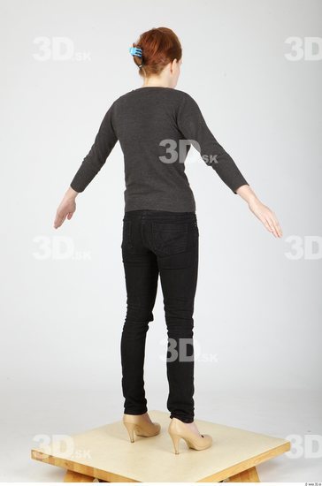 Whole Body Woman Casual Slim Studio photo references