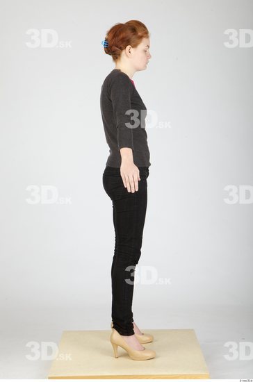 Whole Body Woman Casual Slim Studio photo references