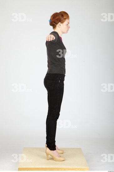 Whole Body Woman T poses Casual Slim Studio photo references