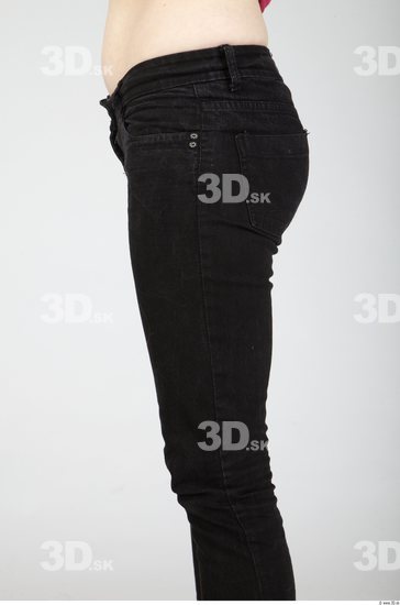 Thigh Whole Body Woman Casual Jeans Slim Studio photo references