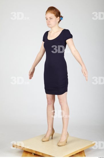 Whole Body Woman Casual Formal Dress Slim Studio photo references