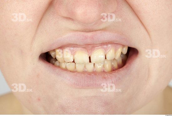 Whole Body Teeth Woman Casual Slim Studio photo references