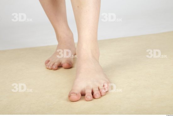 Foot Whole Body Woman Nude Casual Slim Studio photo references