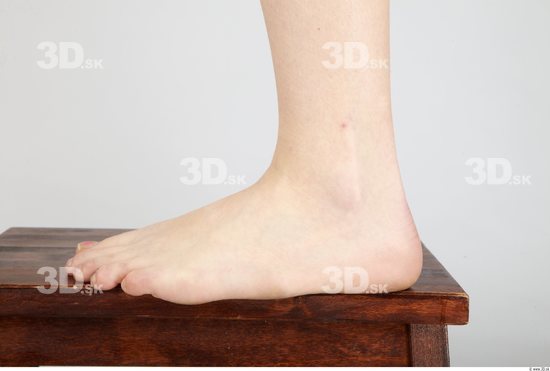 Foot Whole Body Woman Nude Casual Slim Studio photo references