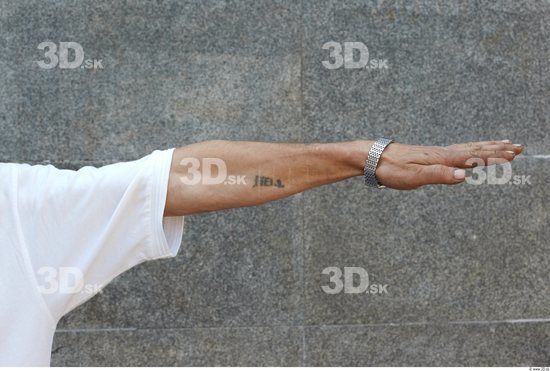 Arm Man White Tattoo Casual T shirt Slim