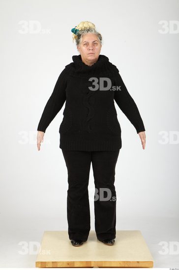 Whole Body Woman Casual Overweight Studio photo references