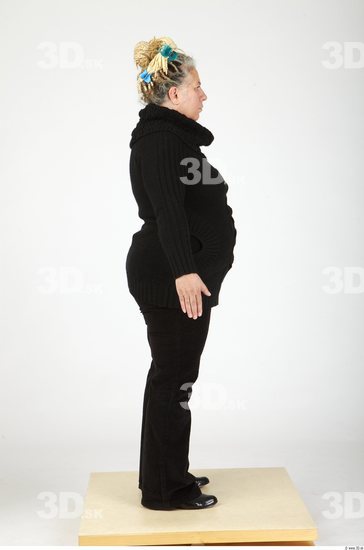 Whole Body Woman Casual Overweight Studio photo references