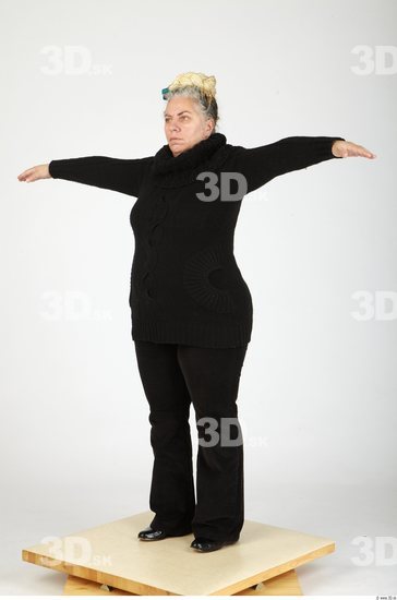 Whole Body Woman T poses Casual Overweight Studio photo references