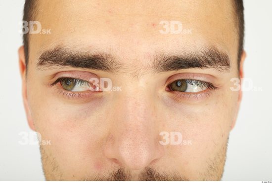 Eye Whole Body Man Casual Slim Studio photo references