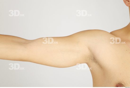 Arm Whole Body Man Nude Casual Slim Studio photo references