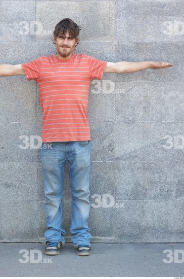 Whole Body Man T poses White Casual Slim