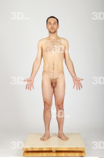 Whole Body Man Nude Army Athletic Studio photo references