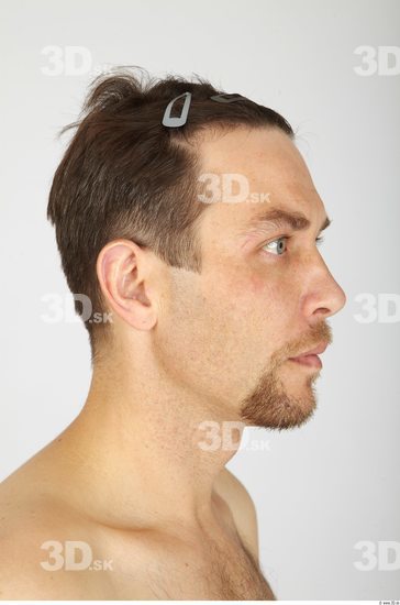 Whole Body Head Man Army Athletic Bearded Studio photo references