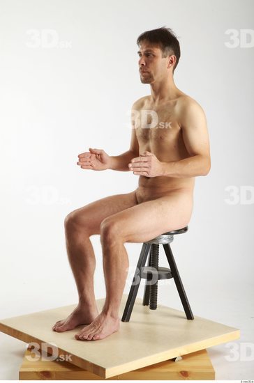 Whole Body Man Artistic poses White Nude Athletic