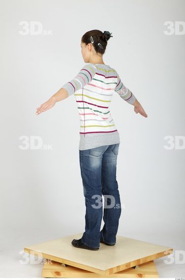 Whole Body Woman Casual Slim Studio photo references