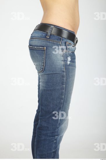 Thigh Whole Body Woman Casual Jeans Slim Studio photo references