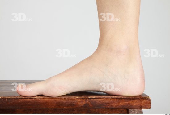 Foot Whole Body Woman Nude Casual Slim Studio photo references