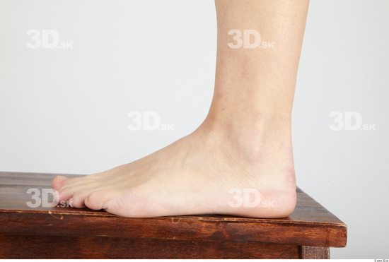 Foot Whole Body Woman Nude Casual Slim Studio photo references