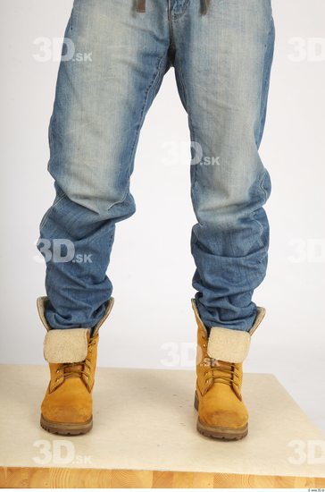 Calf Whole Body Man Casual Jeans Athletic Studio photo references