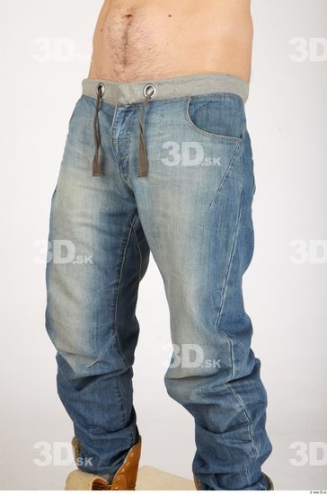 Thigh Whole Body Man Casual Jeans Athletic Studio photo references