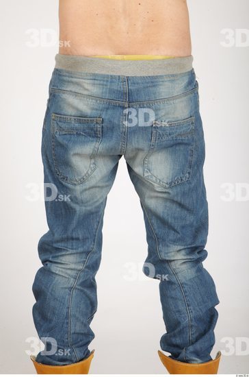 Thigh Whole Body Man Casual Jeans Athletic Studio photo references