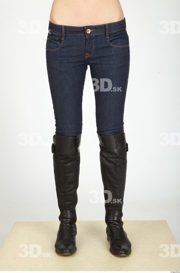 Leg Whole Body Woman Casual Jeans Underweight Studio photo references