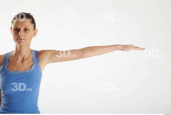 Arm Woman Animation references White Casual Singlet Underweight