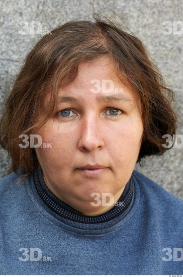 Head Woman Casual Slim Overweight Street photo references