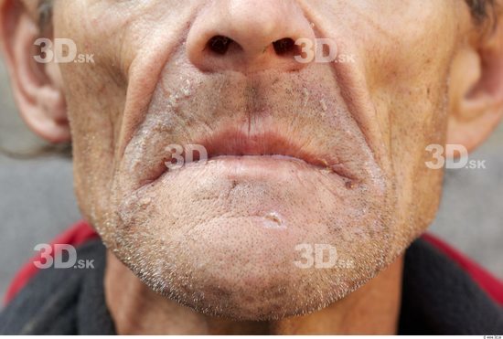 Mouth Man White Underweight Wrinkles