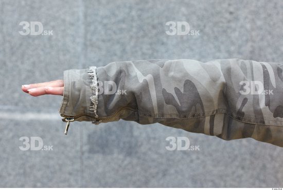 Forearm Head Man Woman Casual Army Jacket Slim Street photo references
