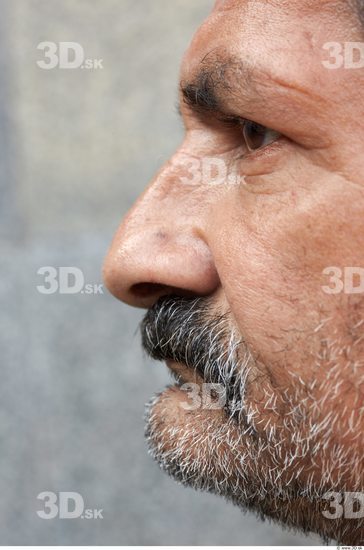 Nose Head Man Casual Slim Average Bearded Street photo references