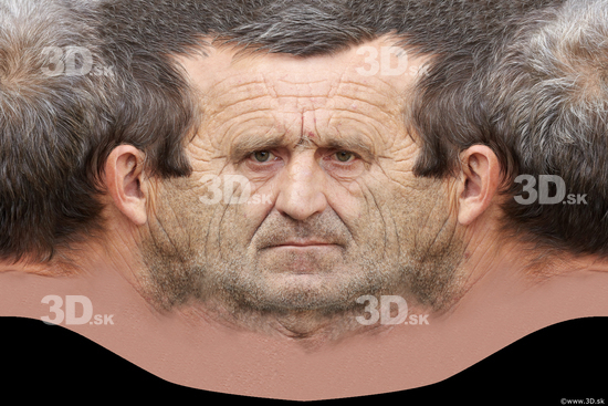 Head Man White Head textures Wrinkles