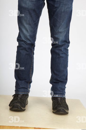 Calf Whole Body Man Casual Jeans Athletic Studio photo references