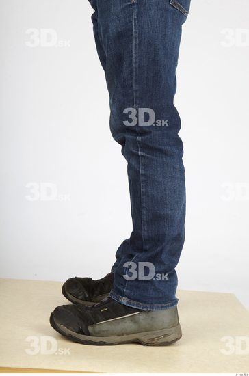 Calf Whole Body Man Casual Jeans Athletic Studio photo references