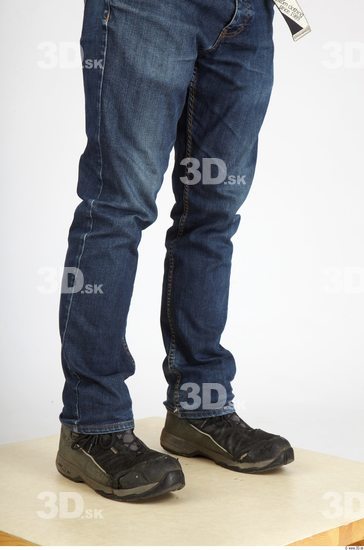 Calf Whole Body Man Casual Jeans Athletic Studio photo references