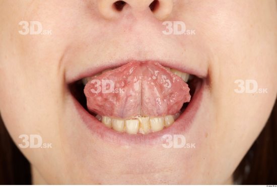 Whole Body Tongue Woman Sports Slim Studio photo references