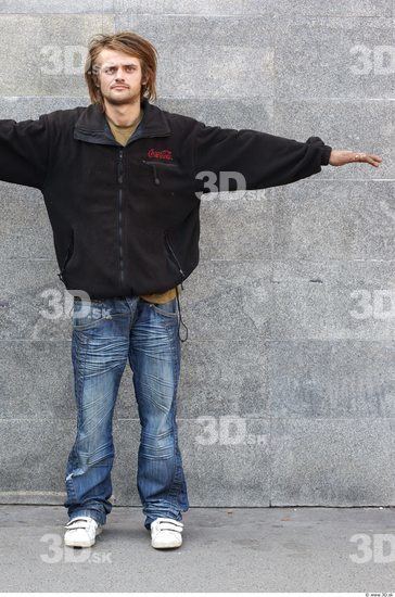 Whole Body Head Man Woman T poses Casual Slim Street photo references