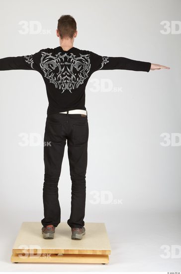 Whole Body Man T poses Casual Slim Studio photo references