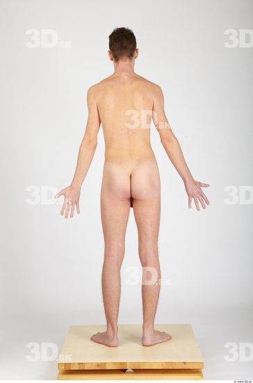 Whole Body Man Nude Casual Slim Studio photo references