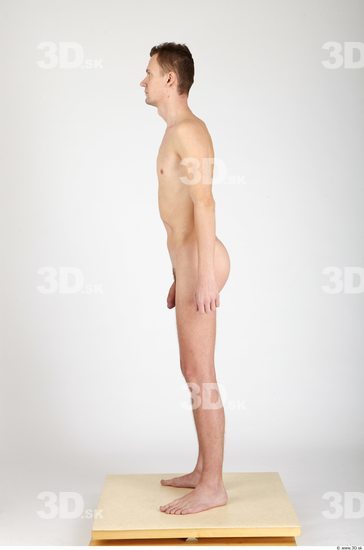 Whole Body Man Nude Casual Slim Studio photo references