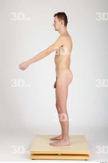 Whole Body Man Nude Casual Slim Studio photo references