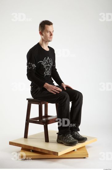 Whole Body Man Artistic poses White Casual Slim