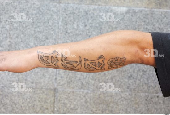 Forearm Man White Tattoo Nude Slim