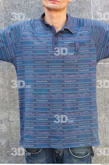Upper Body Head Man Casual Shirt T shirt Slim Street photo references
