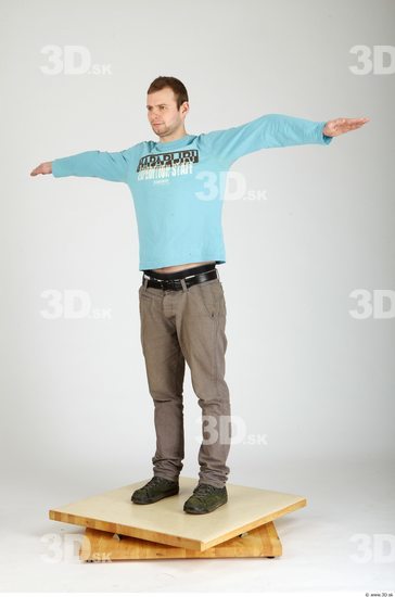 Whole Body Man T poses Casual Average Studio photo references