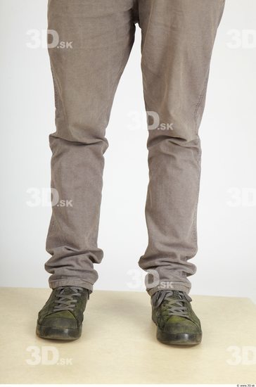 Calf Whole Body Man Casual Trousers Average Studio photo references