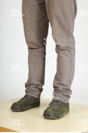 Calf Whole Body Man Casual Trousers Average Studio photo references