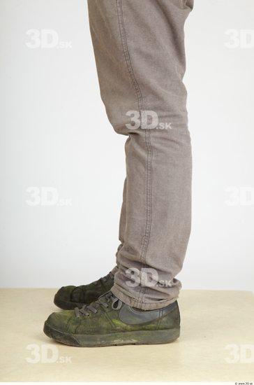 Calf Whole Body Man Casual Trousers Average Studio photo references