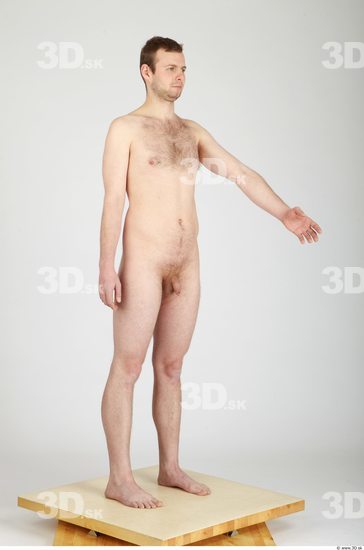 Whole Body Man Nude Casual Average Studio photo references