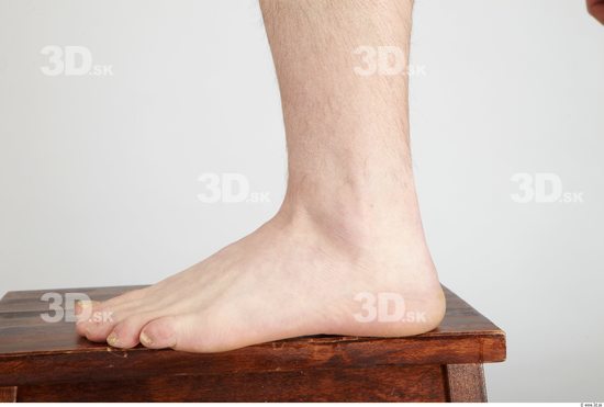 Foot Whole Body Man Nude Casual Average Studio photo references